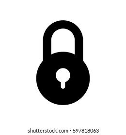 Security padlock device icon vector illustration graphic design