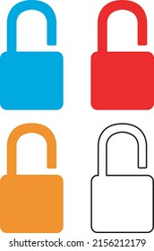icono de candado de seguridad para ilustración