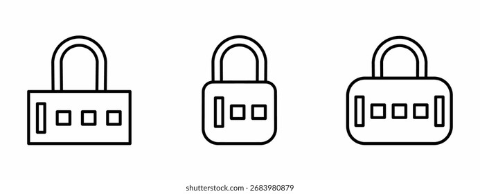 Seguridad, Plantilla de ilustración de icono de candado. Vector de acciones.