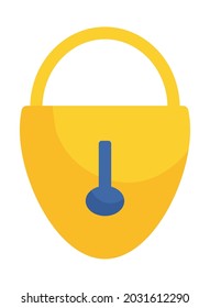 security padlock icon on white background