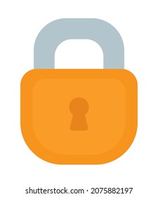 security padlock icon on white background