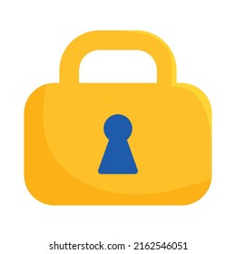 Sicherheitsschloss-Symbol auf weißem Hintergrund