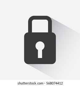 security padlock icon over white background. vector illustration