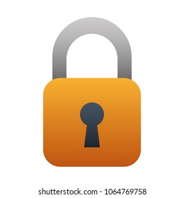 security padlock isolated icon