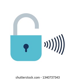 security padlock isolated icon