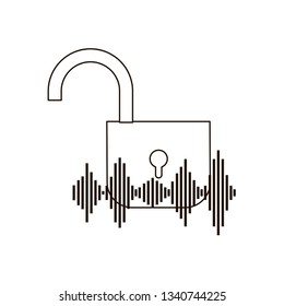 security padlock isolated icon