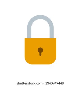 security padlock isolated icon