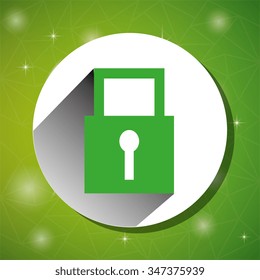 Security padlock Line icon design, vector illustration eps10
