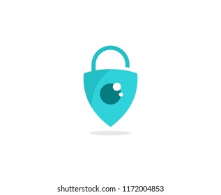 Security padlock logo 