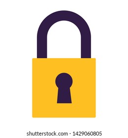 security padlock on white background vector illustration