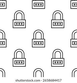 Security Padlock with Password Symbol 