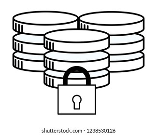 security padlock support cartoon