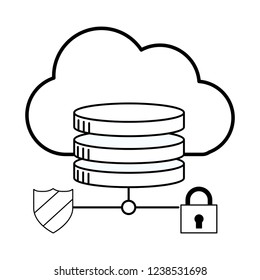 security padlock support cartoon