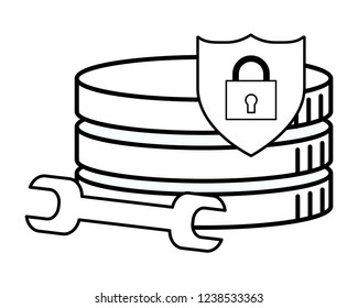 security padlock support cartoon