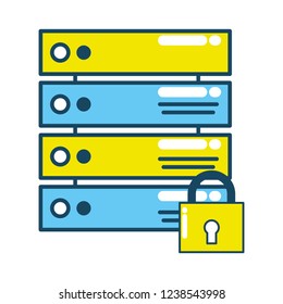 security padlock support cartoon