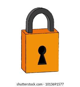 Security padlock symbol
