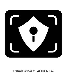 Security Panel Glyph Icon Design For Personal And Commercial Use