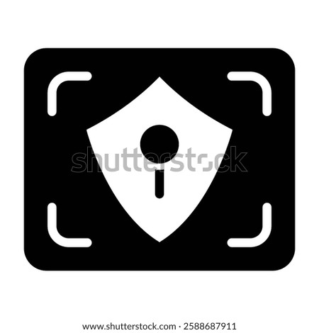 Security Panel Glyph Icon Design For Personal And Commercial Use
