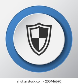 Security paper icon with shadow. Vector illustrations.