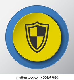 Security paper icon with shadow. Vector illustrations.