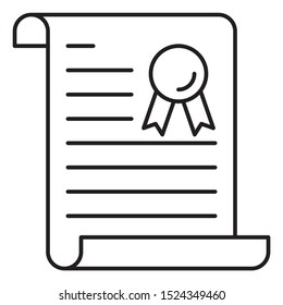 Security paper investing concept, bond insurance design icon