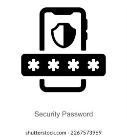 Security Password and security icon concept