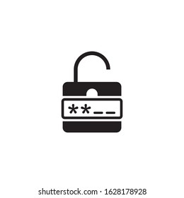 Security password icon design. Vector illustration.