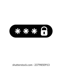 contraseña de seguridad Icono aislar en el plano de fondo blanco por ilustración
