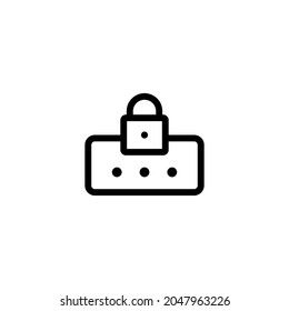 Security password icon log in access single icon graphic design vector