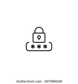 Security Password icon. Password Protection Icon. Lock and unlock symbol in trendy flat style design. Vector graphic illustration. Suitable for website design, logo, app, and ui. EPS 10.