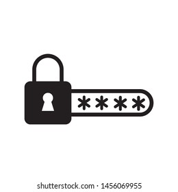 Security password icon in trendy flat style design. Vector graphic illustration. Suitable for website design, logo, app, and ui. EPS 10.