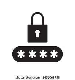 Security password icon in trendy flat style design. Vector graphic illustration. Suitable for website design, logo, app, and ui. EPS 10.