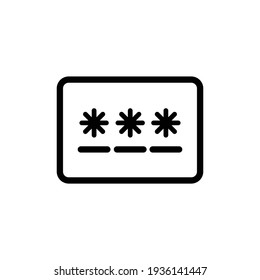 Icono de contraseña de seguridad en diseño de estilo plano moderno. Ilustración gráfica vectorial. Adecuado para diseño de sitios web, logotipo, aplicación y ui.