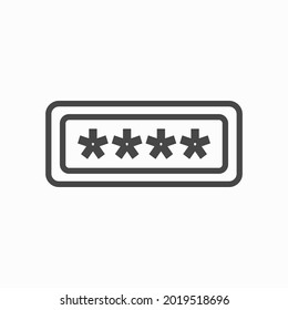 Security password icon in trendy flat style design. Vector graphic illustration. Suitable for website design, logo, app, and ui. EPS 10.