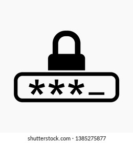 Security Password Icon Vector Sign Symbol Isolated