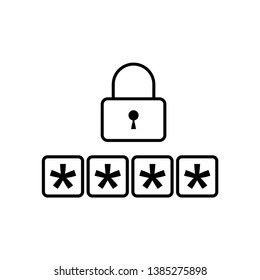 security password icon vector sign symbol isolated