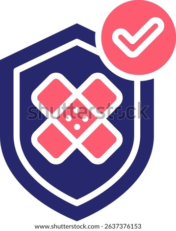 Security Patch Icon Fill Vector Illustration