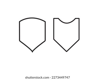 Sicherheitspatches einzeln auf weißem Hintergrund. Illustration Schild Form Schutz, schwarze Sicherheit und Fußball-Button Vektor.