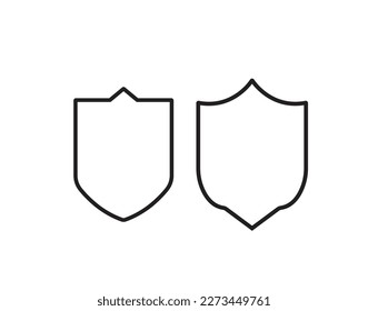Security patches isolated on white background. Illustration shield shape protection, black security and football badge vector.