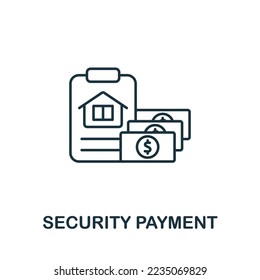 Security Payment icon. Monochrome simple Cyber Security icon for templates, web design and infographics