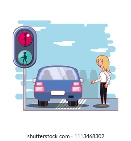 security of pedestrian in the road