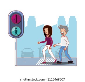 security of pedestrian in the road