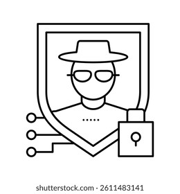 security people value line icon vector. security people value sign. isolated contour symbol black illustration