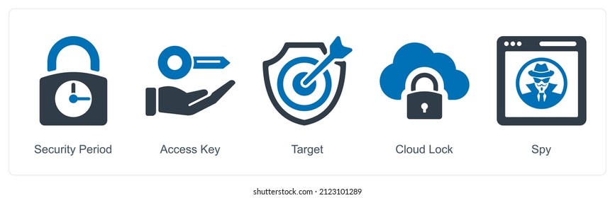 Security Period And Access Key Icon Concept