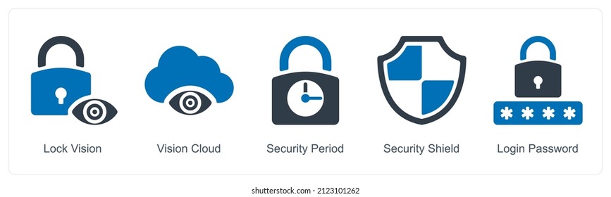 Security Period And Login Password Icon Concept