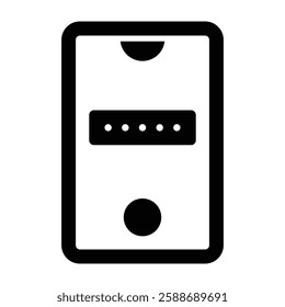 Security Pin Vector Glyph Icon Vector Design