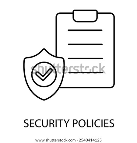 security policies concept line icon. Simple element illustration. security policies concept outline symbol design.