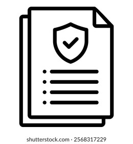 Security Policy Icon Element For Design