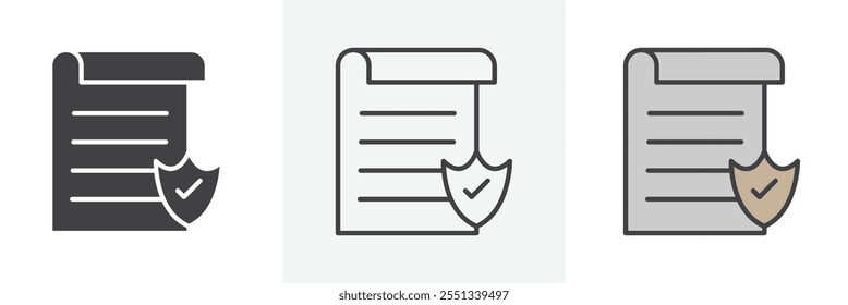 Security policy icon pack. Vector illustration. EPS10