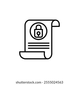 Security policy icon Symbol mark in Outline style